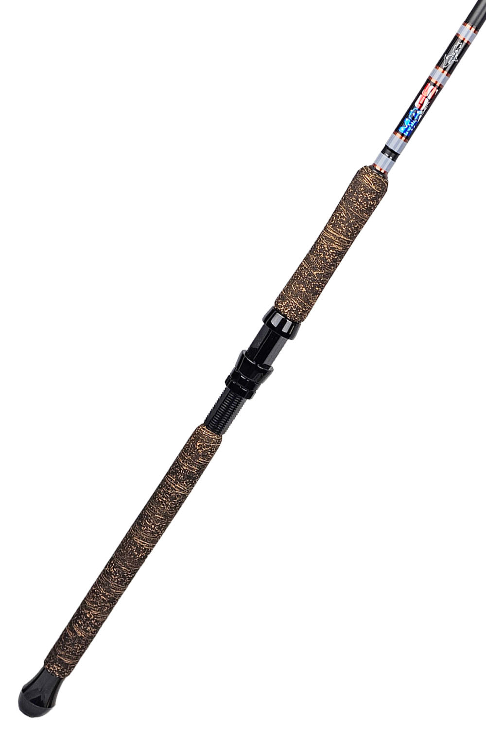 11' Fast Float Spinning Rod with Grey Wraps and Metallic Copper Trim ( –  Mags Custom Rods