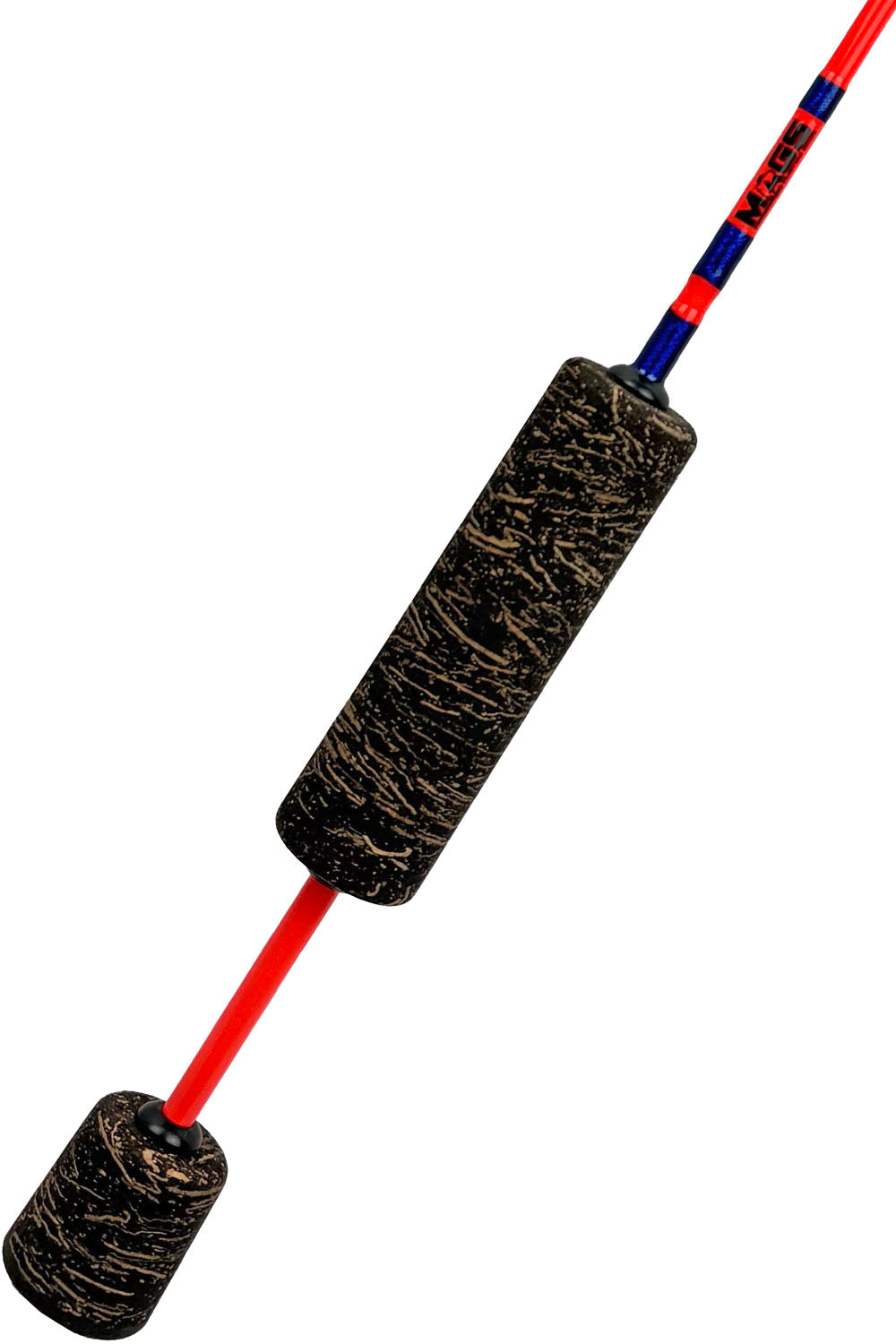 28" Neon Orange Power Noodle with Metallic Blue Wraps