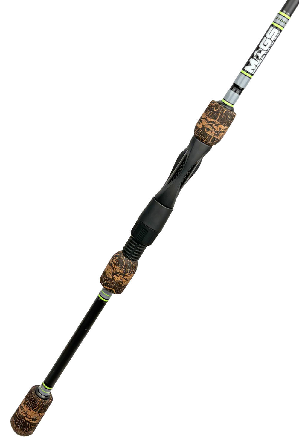 7'2 ML Fast Spinning with Gray Wraps and Black and Chartreuse Trim