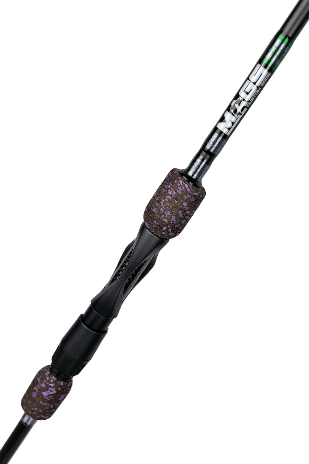7'2 ML Fast Spinning with Metallic Steel Wraps and Metallic Green Accents