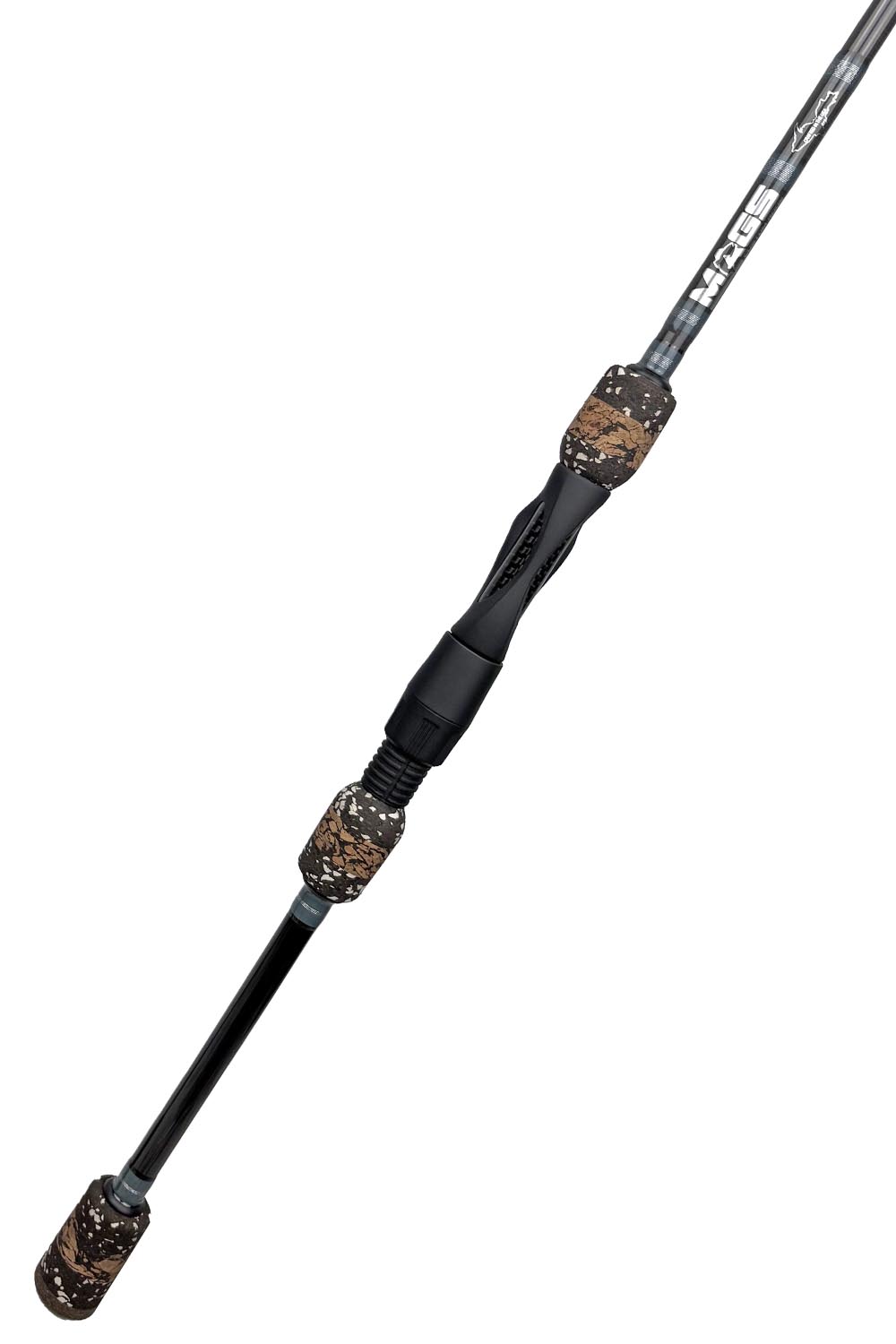7'6 Medium Mod-Fast Spinning with Dark Grey Wraps and Silver Accents
