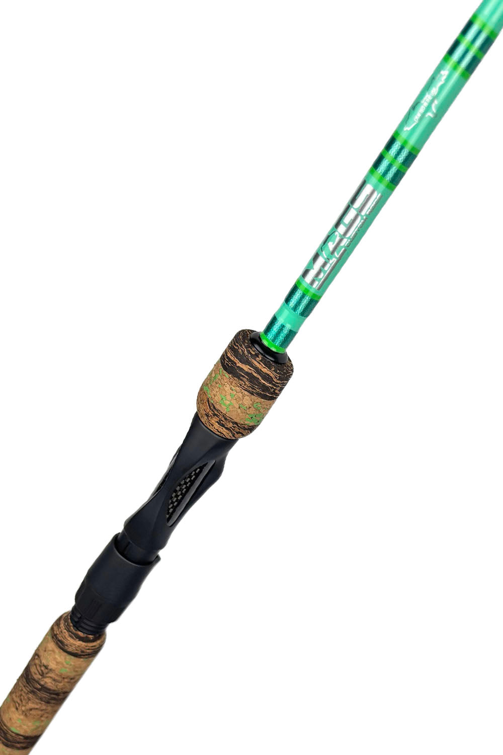 7'6 Medium Mod-Fast Spinning with Seafoam Wraps and Neon Green Accents