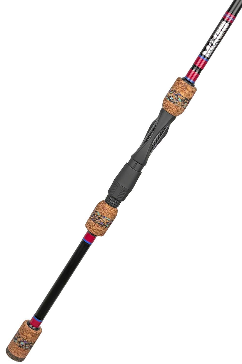 7'6 Medium X-Fast Spinning with Dark Pink and Blue Alternating Wraps