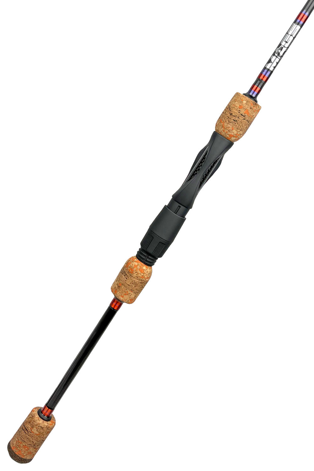 7' Light Mod-Fast Panfish with Metallic Orange and Metallic Purple Wraps