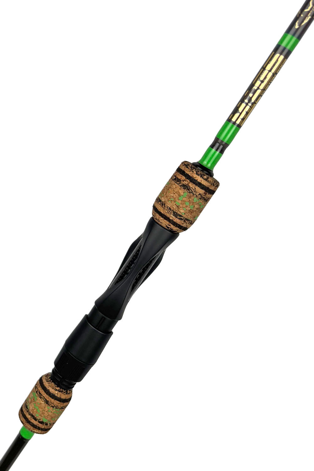 7' Light Mod-Fast Panfish with Neon Green Wraps and Dark Gray Accents