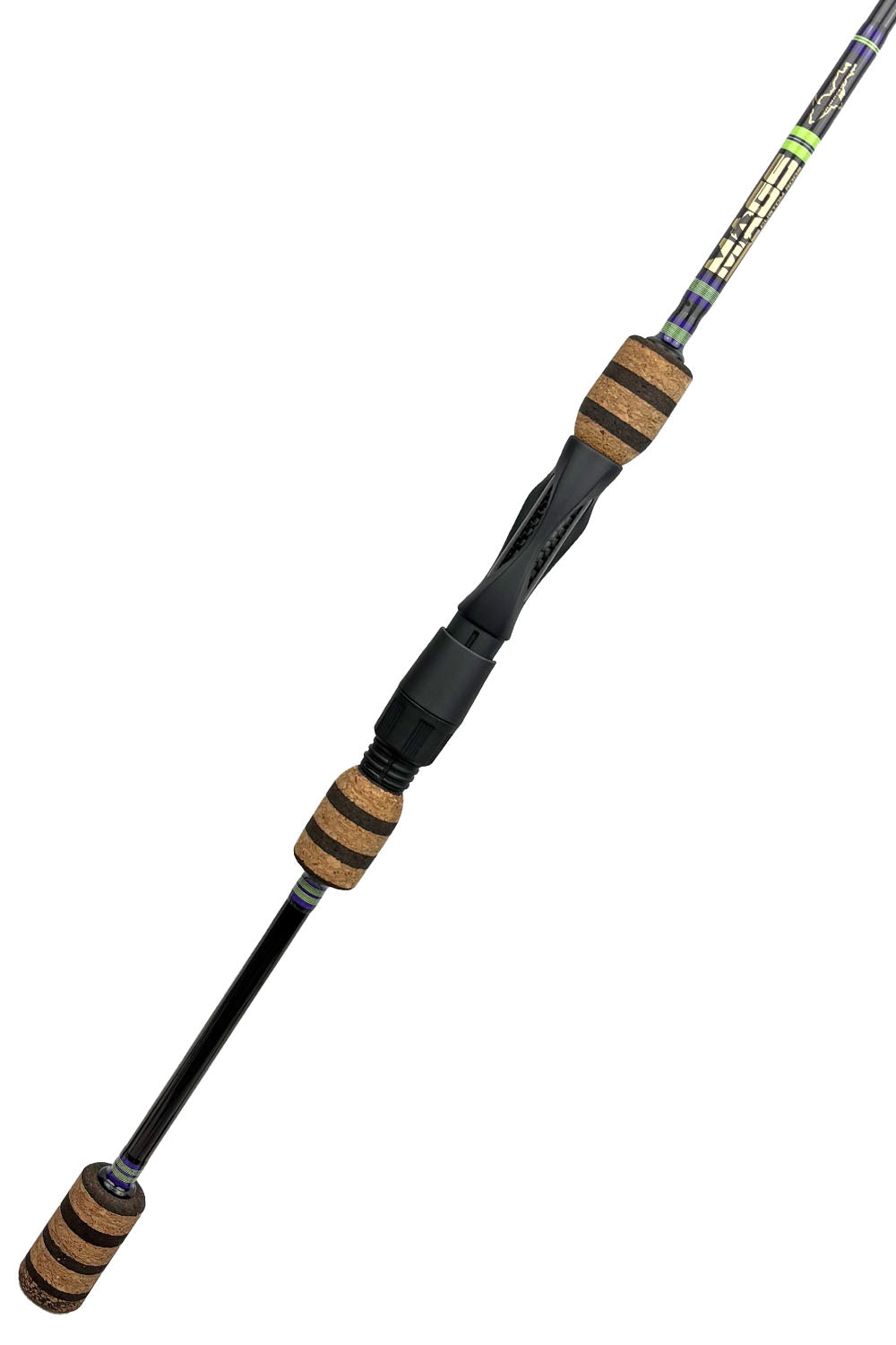 7' Light Mod-Fast Panfish with Purple Wraps and Chartreuse Trim
