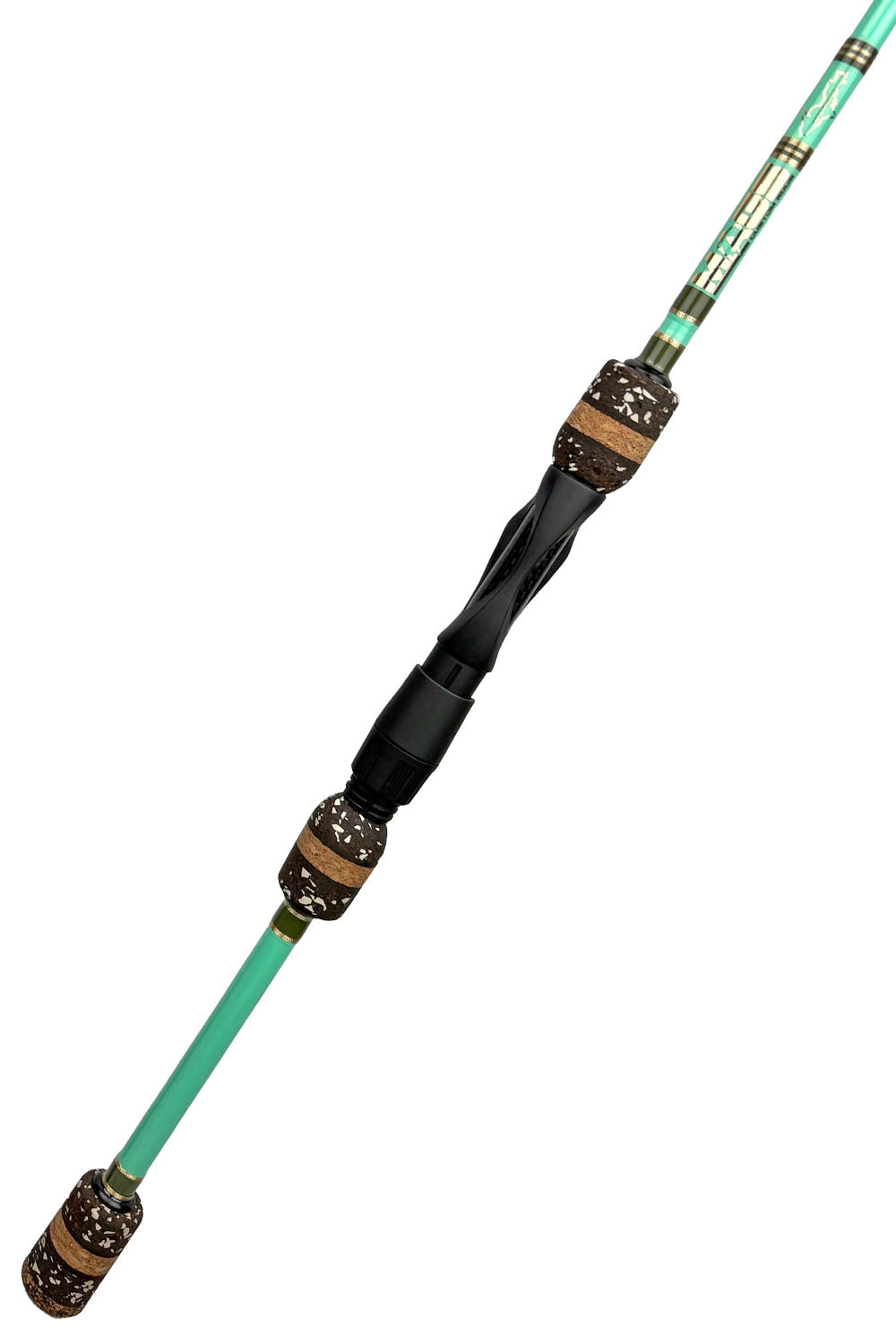 7' Medium Mod-Fast Spinning with Army Green Wraps and Gold Trim