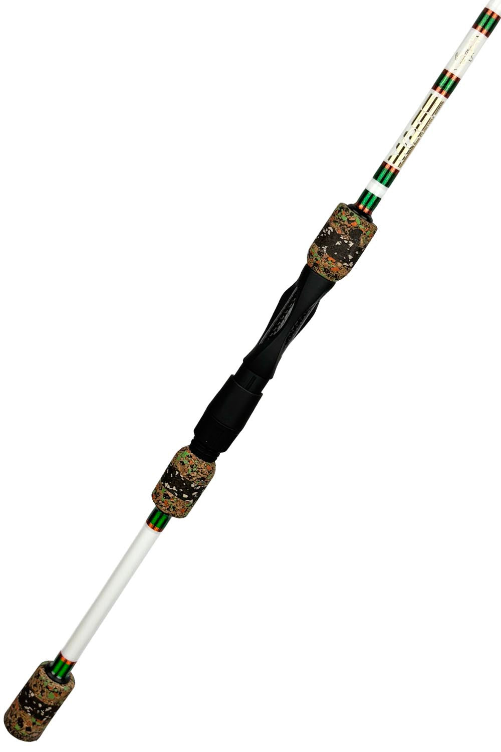 7' Medium Mod-Fast Spinning with Metallic Green Wraps and Metallic Copper Trim