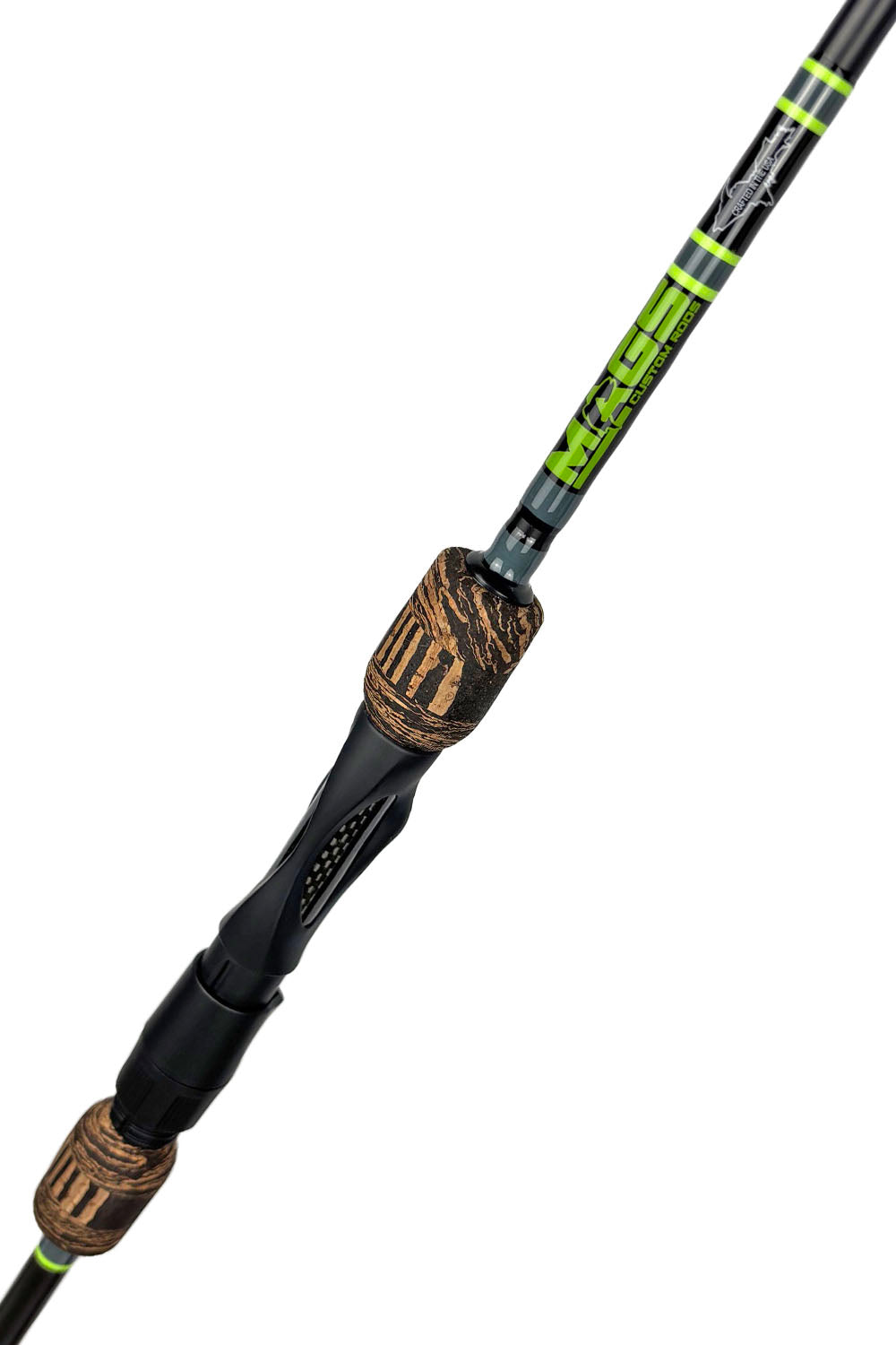 7' Medium Mod-Fast Spinning with Steel Gray Wraps and Chartreuse Accents