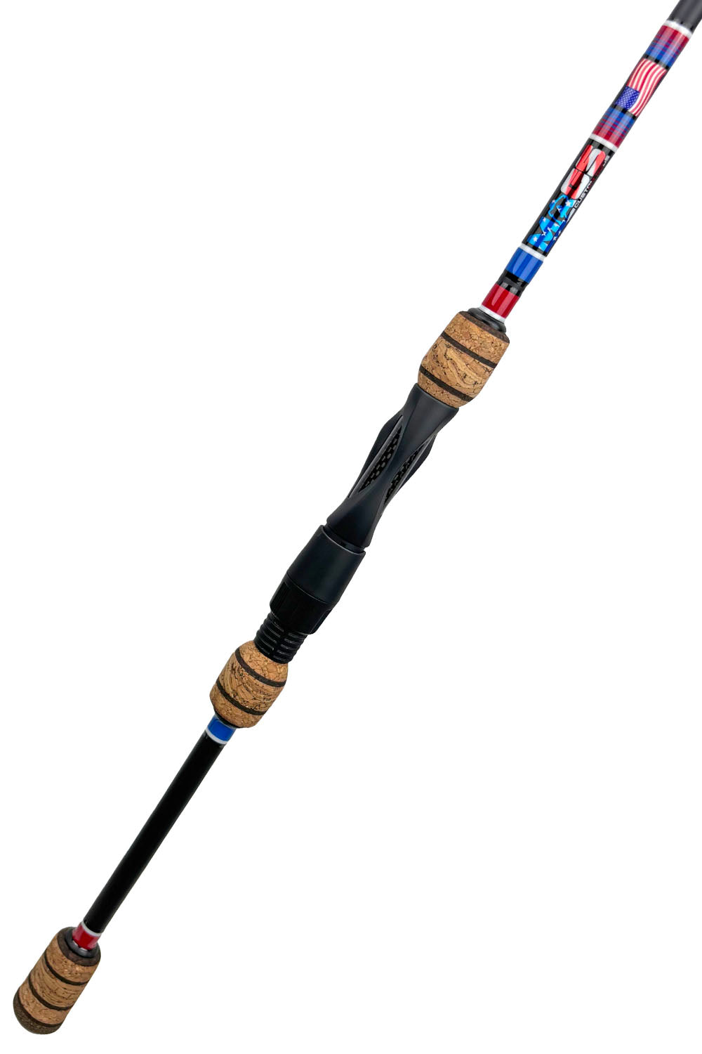 7'2 ML Fast Spinning with Red, Blue & White Wraps