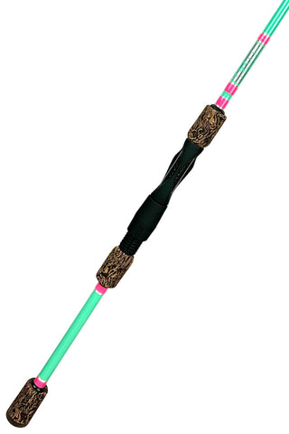 7' Medium Mod-Fast Spinning with Pink Wraps and Metallic Silver Trim