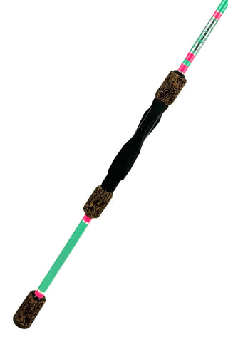 7' Med Mod Fast with Neon Pink Wraps and Metallic Silver Trim