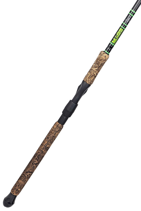 11' Fast Float Spinning Rod with Black Wraps and Neon Green Trim (10-17lb)