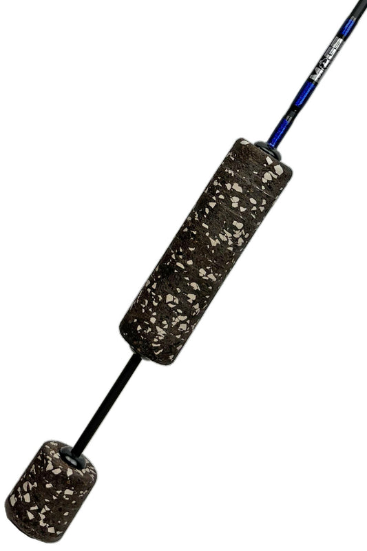 36" Medium-Light Carbon with Metallic Blue Wraps