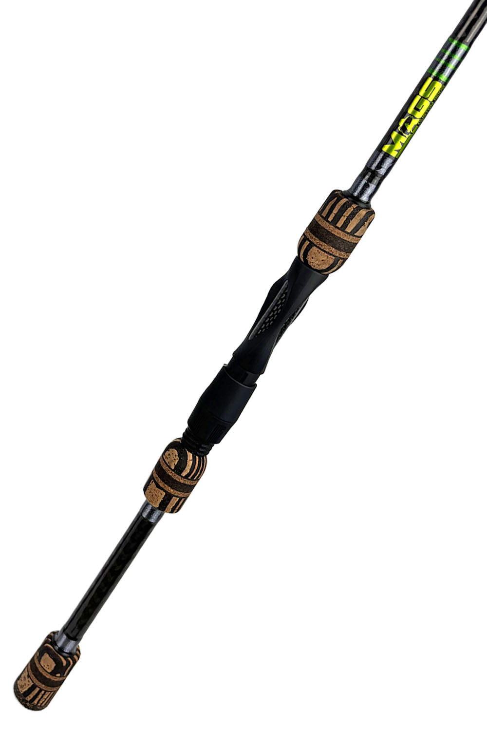 6'10 Medium-Light X-Fast Spinning with Metallic Steel Wraps and Metallic Lime Green Trim