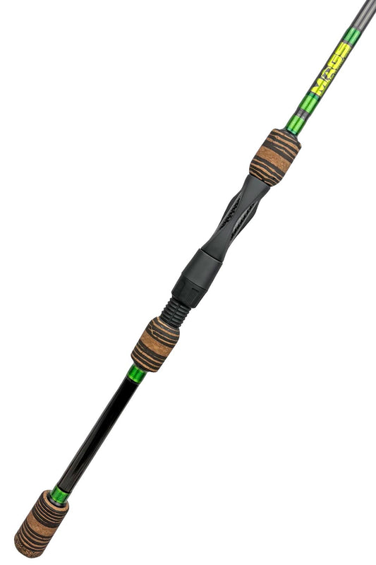 6'10 ML X-Fast Spinning with Metallic Lime Green Wraps and Metallic Green Accents