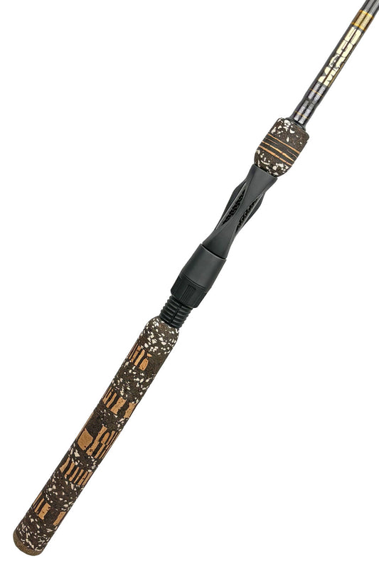 6'10 ML X-Fast Spinning with Metallic Silver Wraps and Gold Trim