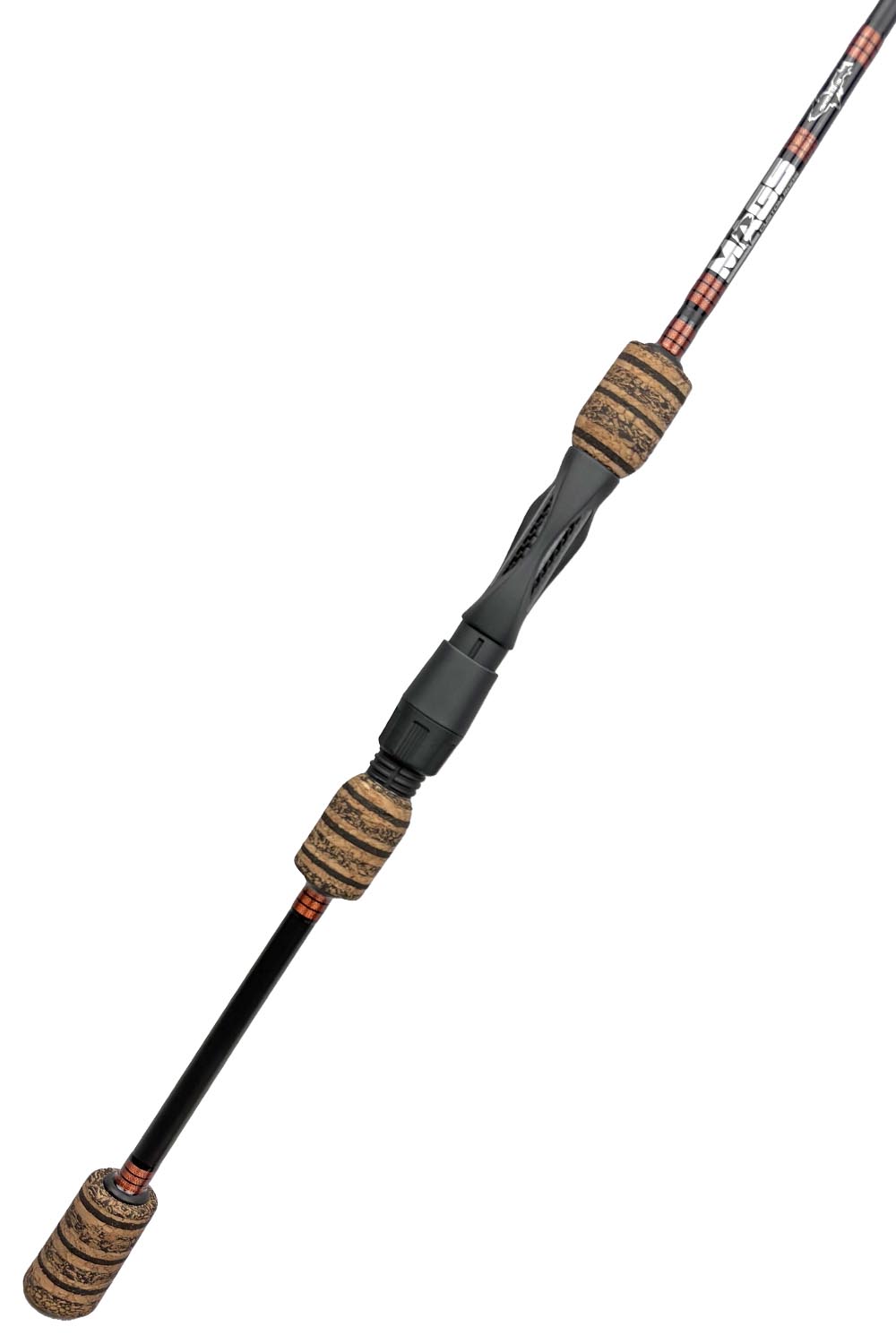 6'2 Medium Fast Spinning with Black Wraps and Metallic Copper Trim