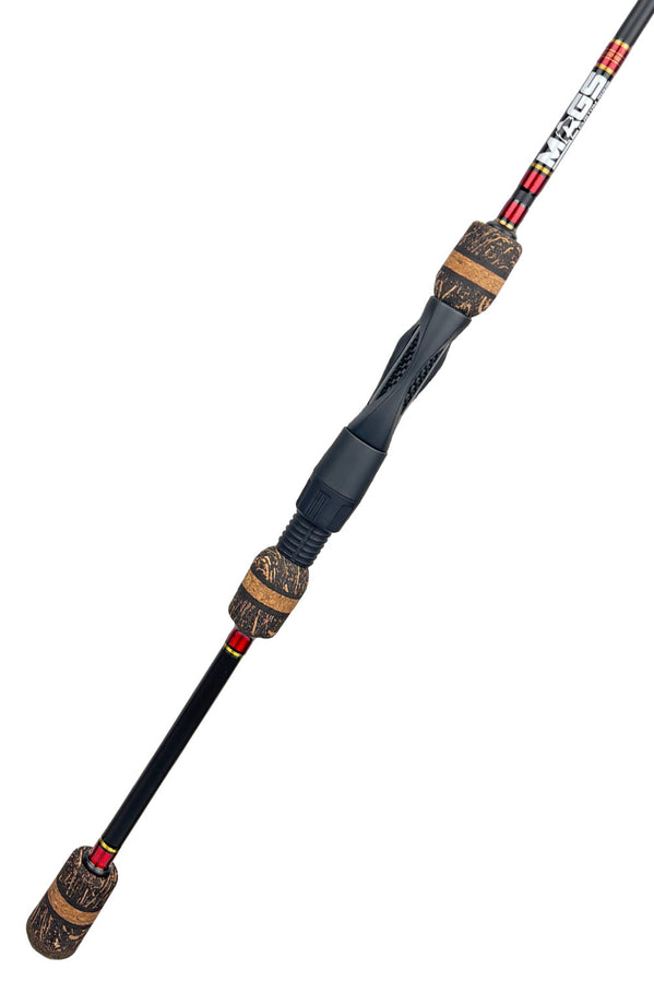 6'2 Medium Fast Spinning with Metallic Red Wraps and Metallic Gold Trim