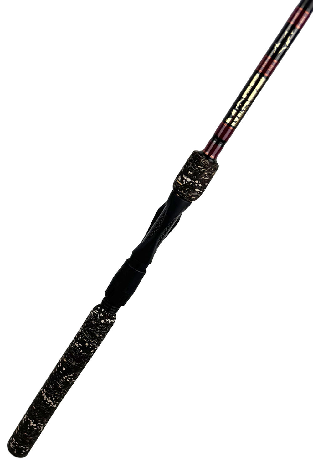 7'2 Medium Fast Spinning with Maroon Wraps and Metallic Copper Trim