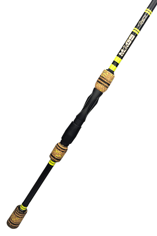7'2 Medium Fast Spinning with Yellow Wraps and Black Trim