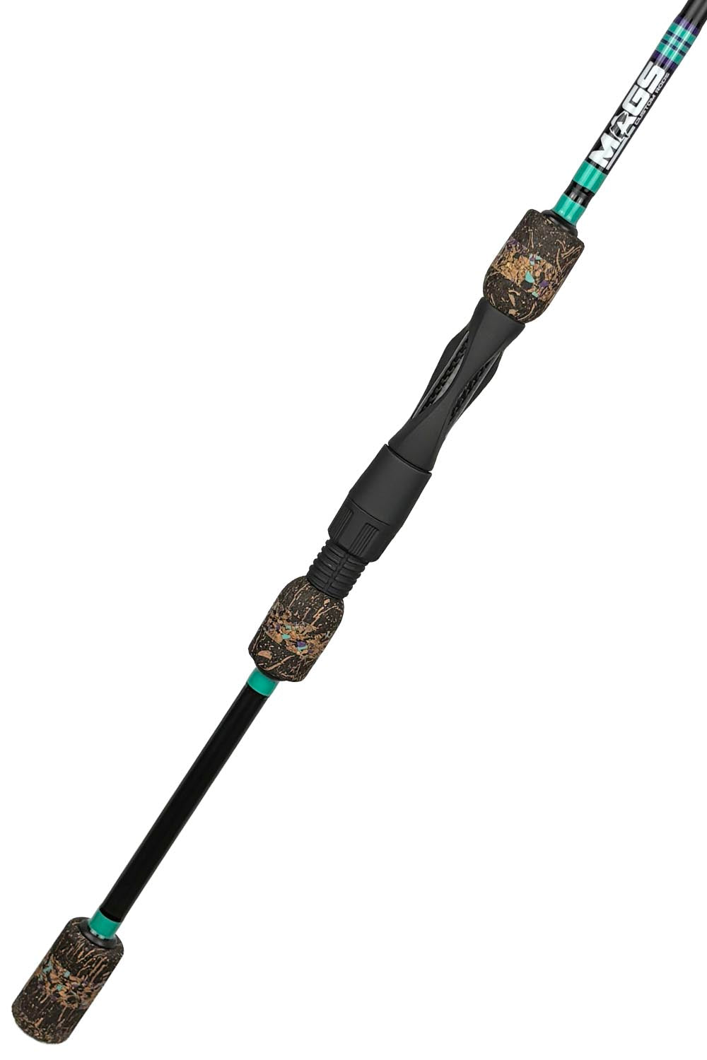 7'2 ML Fast Spinning with Sea Foam Wraps and Purple Trim