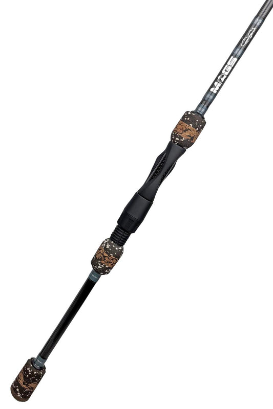 7'6 Medium Mod-Fast Spinning with Dark Grey Wraps and Silver Accents