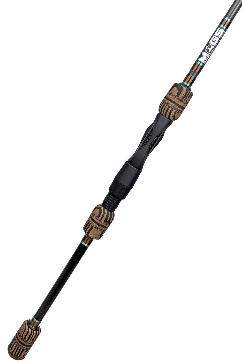 7'6 Medium Mod-Fast Spinning with Metallic Brown and Metallic Ice Blue Trim