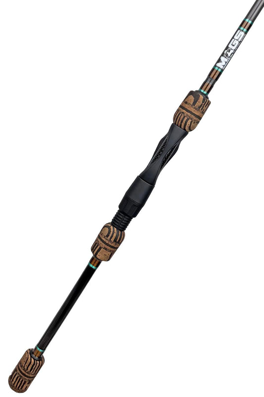 7'6 Medium Mod-Fast Spinning with Metallic Brown and Metallic Ice Blue Trim