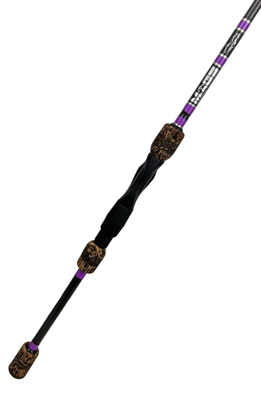 7'6 Medium Mod-Fast with Purple Wraps and Metallic Silver Trim