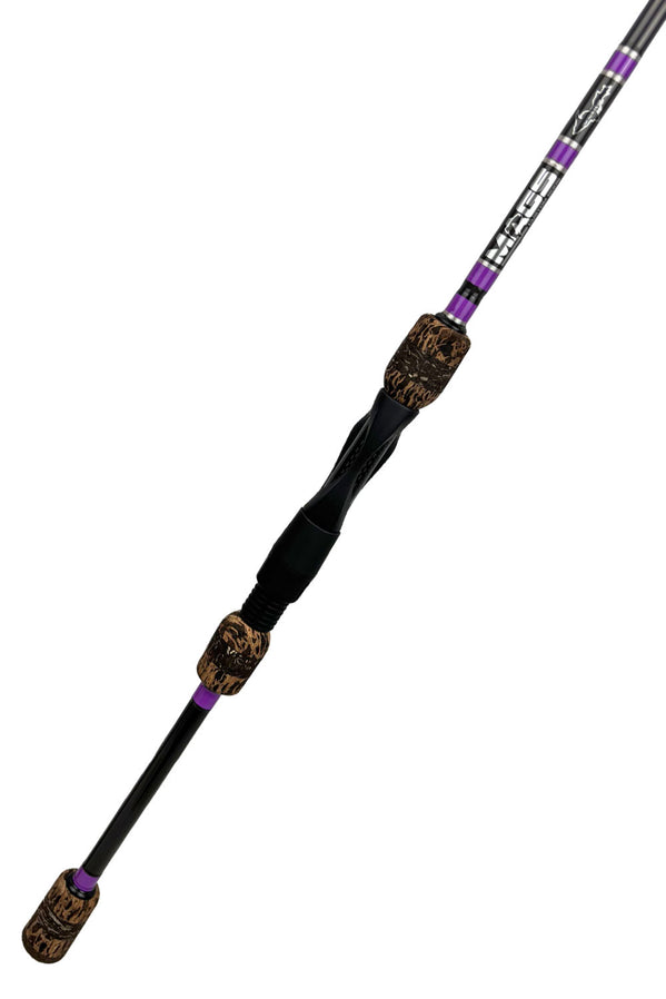 7'6 Medium Mod-Fast with Purple Wraps and Metallic Silver Trim