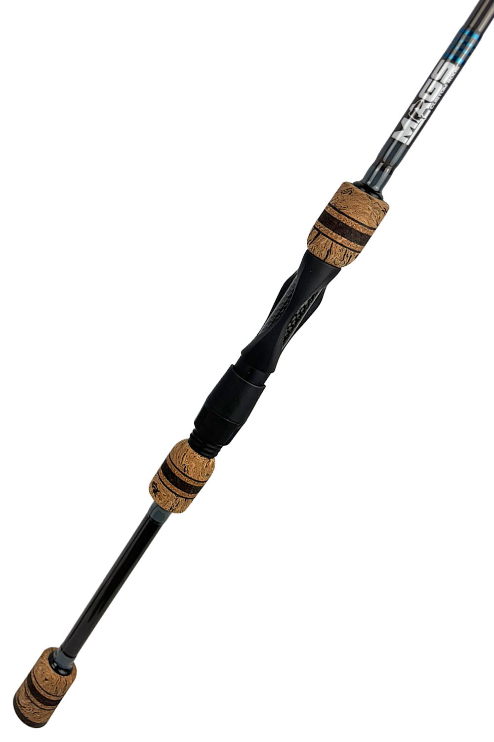 7'6 Medium Mod-Fast Spinning with Steel Wraps and Metallic Light Blue Trim