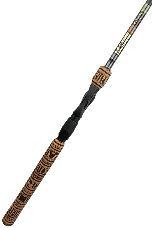 7'6 Medium X-Fast Spinning with Metallic Steel Wraps and Lime Green and Copper Trim