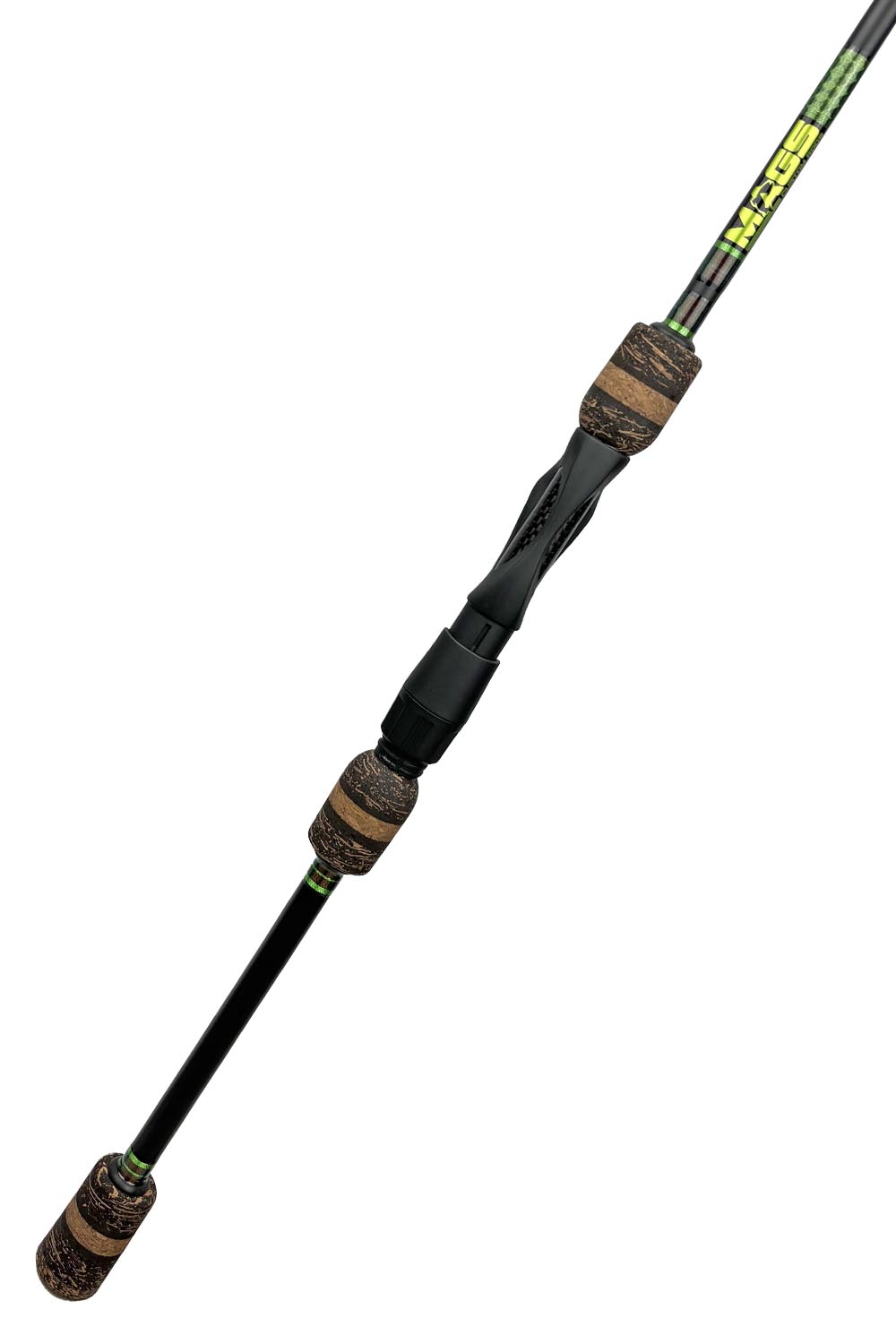 7'6 ML Fast Spinning with Iridescent Brown and Metallic Lime Green Trim