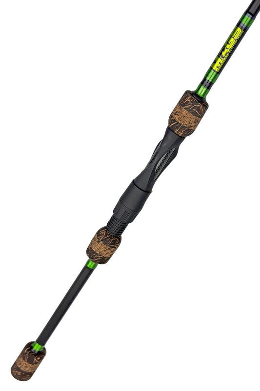 7'6 ML Fast Spinning with Lime Green Wraps and Metallic Charcoal Trim