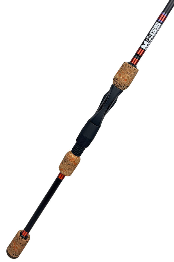 7'6 ML Fast Spinning with Metalic Orange Wraps and Metallic Purple Trim