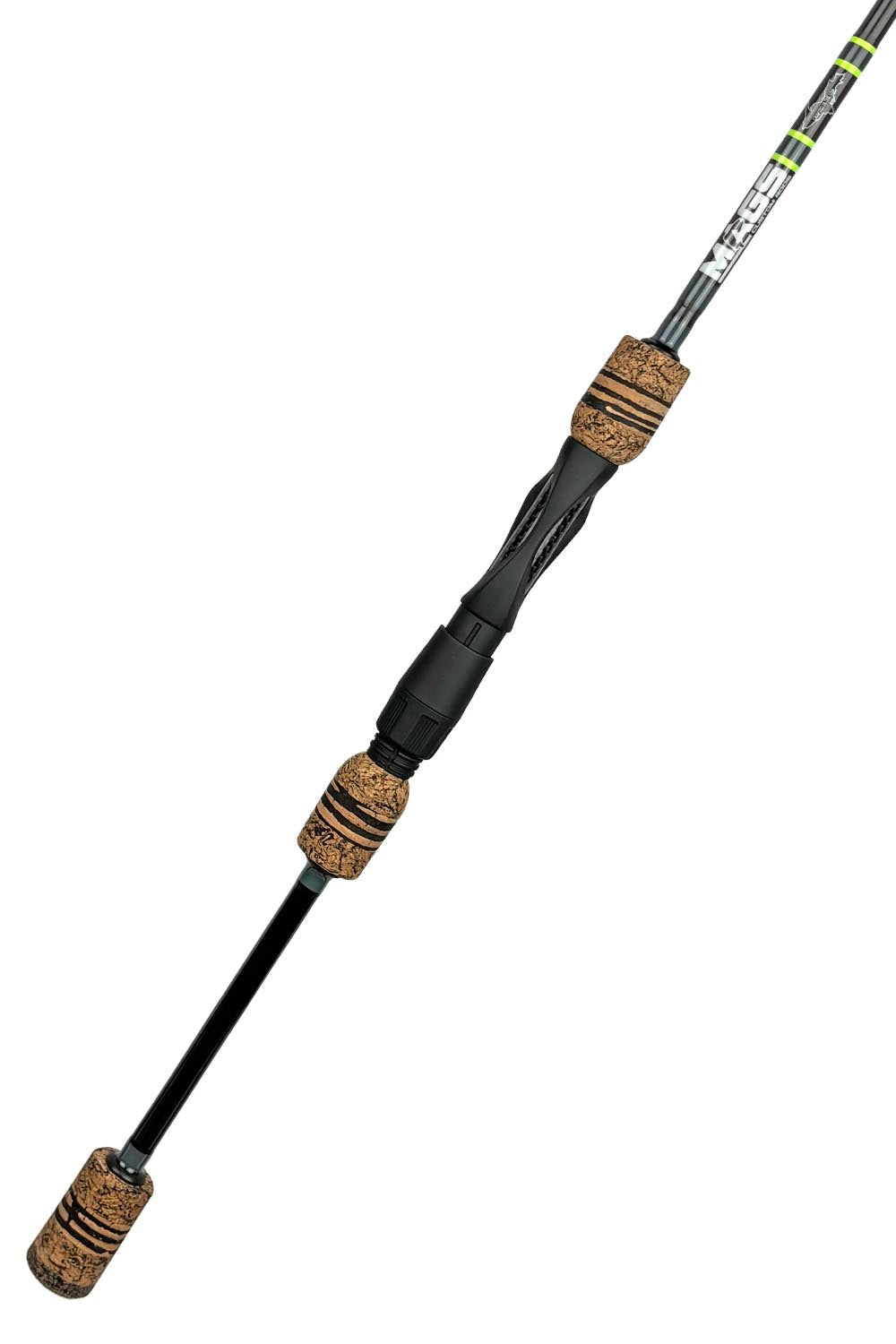 7' Light Mod-Fast Panfish with Dark Grey Wraps and Chartreuse Trim