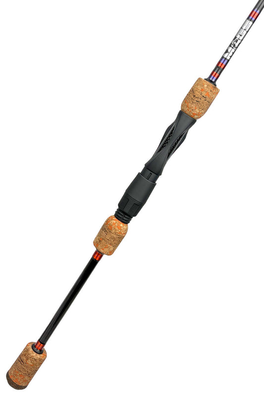 7' Light Mod-Fast Panfish with Metallic Orange and Metallic Purple Wraps