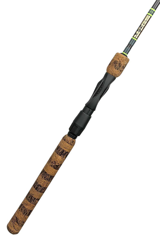 7' Light Mod-Fast Panfish with Dark Grey Wraps and Chartreuse Trim