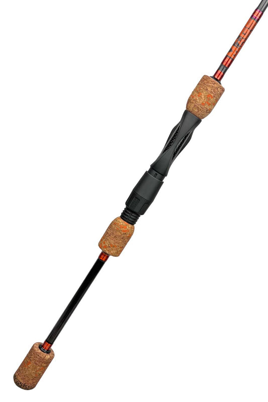 7' Light Mod-Fast Panfish with Metallic Orange Wraps and Metallic Fuschia Trim