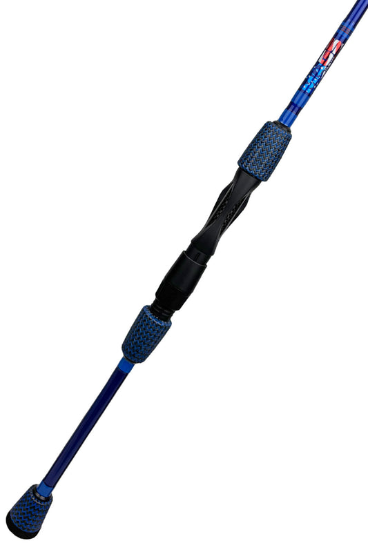 7' Medium Mod-Fast Spinning with Blue Wraps and Metallic Blue Trim
