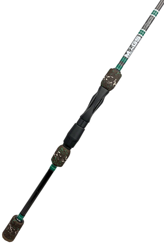 7' Medium Mod-Fast Spinning with Green Wraps and White Trim