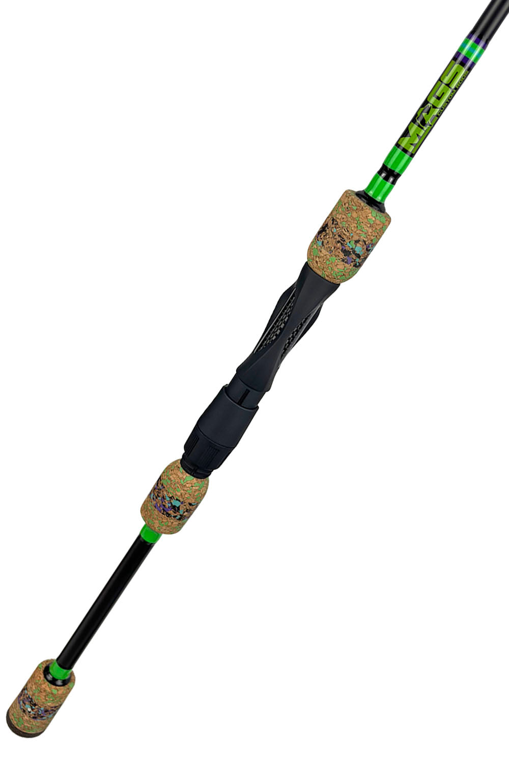 7' Medium Mod-Fast Spinning with Lime Green Wraps and Purple Trim