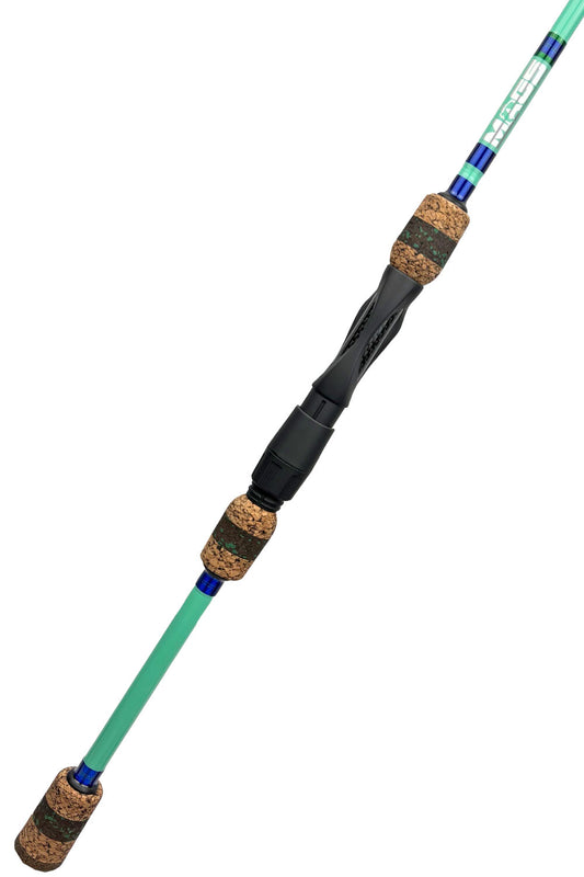 7' Medium Mod-Fast Spinning with Metallic Blue Wraps and Metallic Green Trim