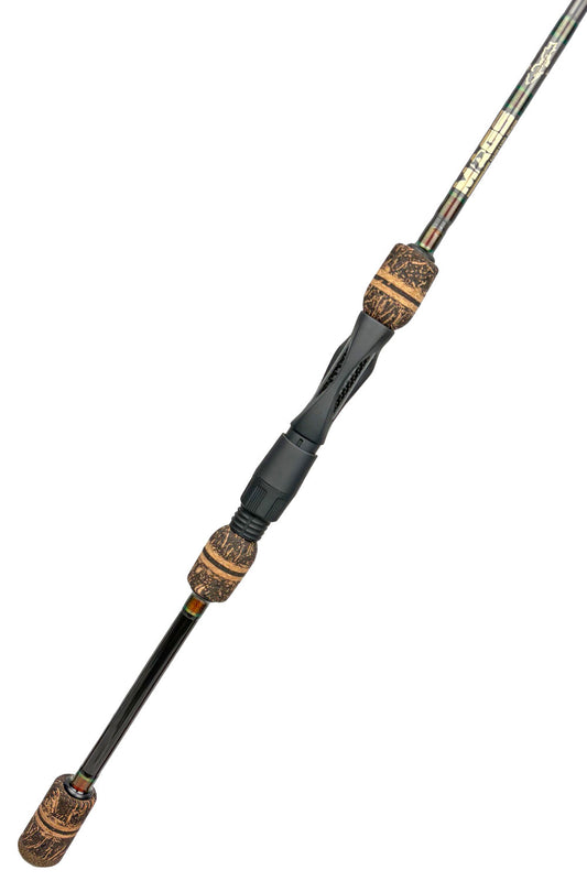 7' Medium Mod-Fast Spinning with Metallic Brown Wraps and Chameleon Green Trim