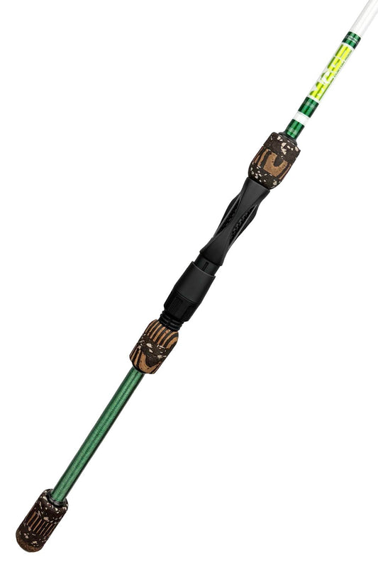7' Medium Mod-Fast Spinning with Metallic Green Wraps and Silver Trim