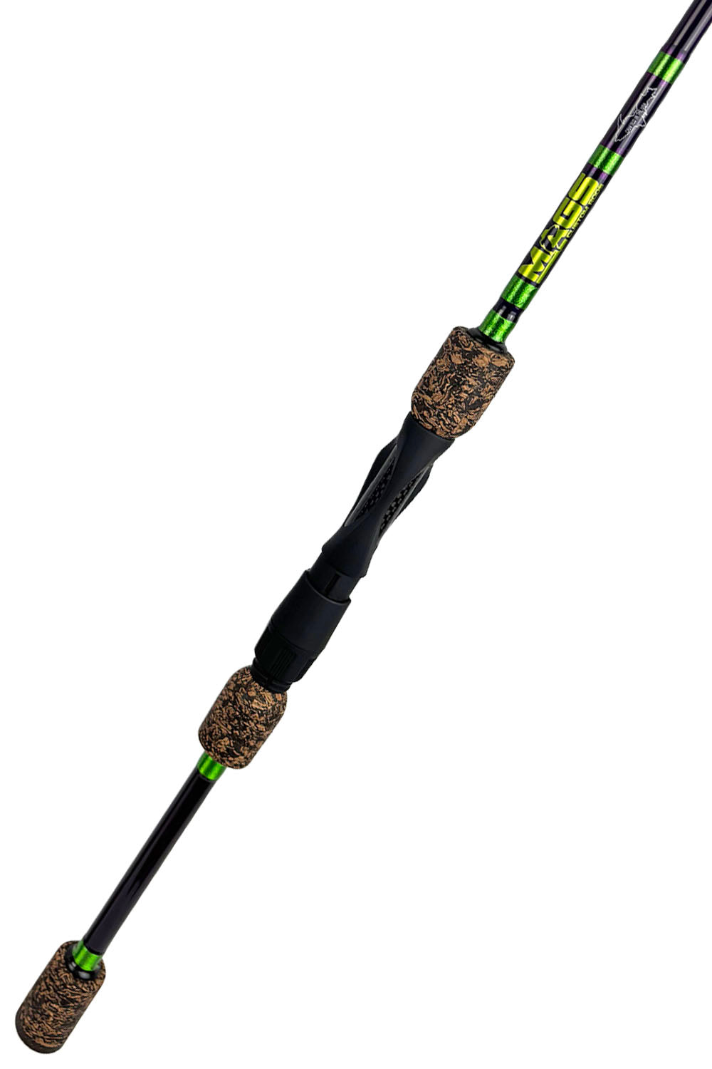 7' Medium Mod-Fast Ghost Purple Blank with Metallic Lime Green Wraps and Trim