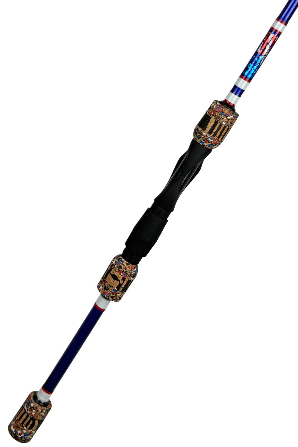 7' Medium Mod-Fast Spinning with White Wraps and Red Trim